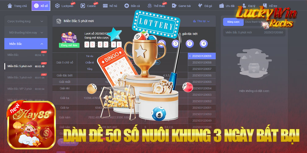 Dàn đề 50 số nuôi khung 3 ngày Bất Bại - Chiến lược chơi xổ số hiệu quả nhất